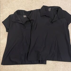 Elegant Black Collared Tops